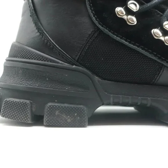 Gucci Flashtrek Hiking Boots Black Suede & Leather Size 38 - Picture 4 of 12